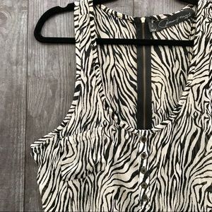 Patterson J. Kincaid Zebra Print Top